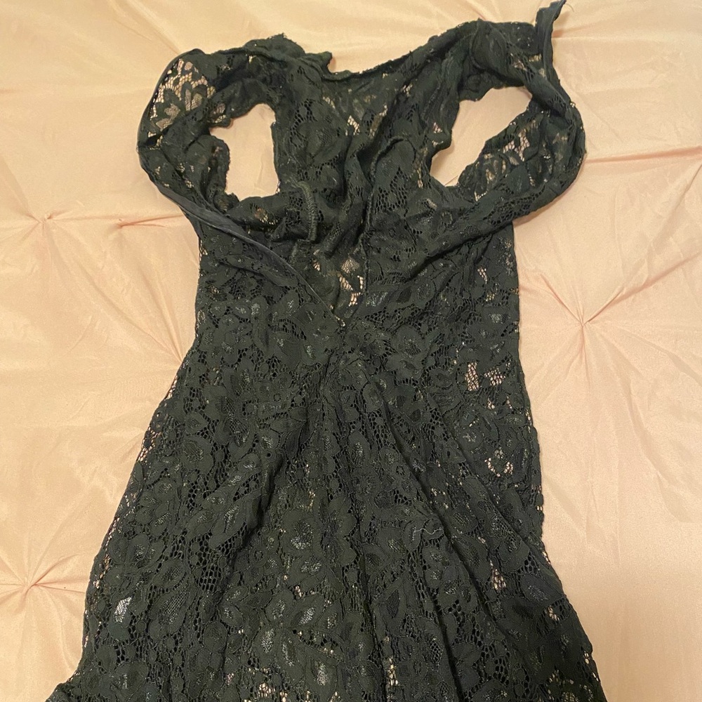Sexy black lace dress….